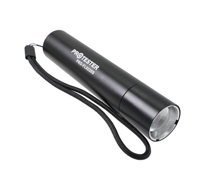 Фонарик светодиодный (LED) ZOOM (+функция Powerbank) PROTESTER PRO-FL0220S