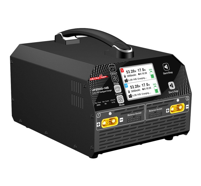 Зарядное устройство 2-канальное 28А 6-14S LiPo/LiHV 2800Вт 220В ULTRA POWER PROTESTER UP2800-14S