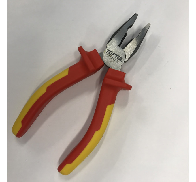 Пассатижи электрика 6" изолированные 1000V VDE TOPTUL DGCA2206