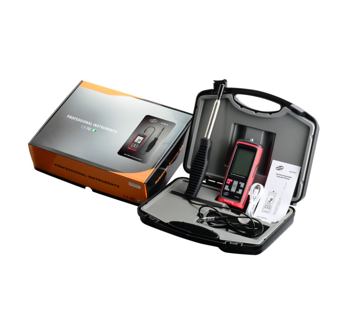 Термоанемометр USB, 0,3-30м/с, 0-45°C BENETECH GT8916