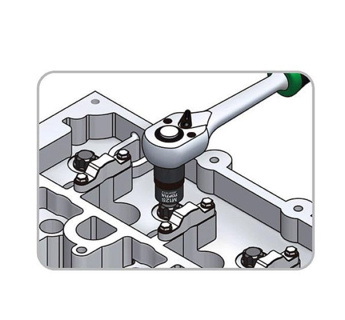 Головка 1/2" Ribe M12S для разборки головки блока цилиндров NISSAN TOPTUL JDDF1612