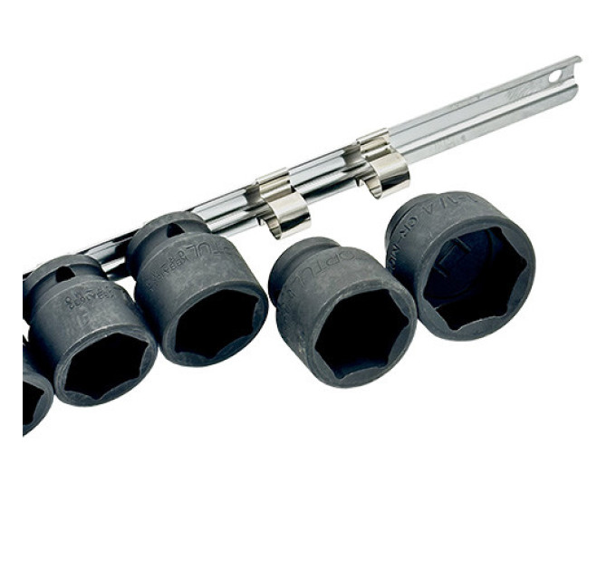 Набор головок ударных дюймовых 1/2" 3/8...1-1/4 14ед. (на планке) TOPTUL GBAQ1401D