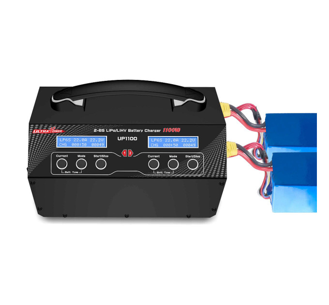 Зарядное устройство 2-канальное 2x22А 2-6S LiPo/LiHV 1100Вт 220В ULTRA POWER PROTESTER UP1100