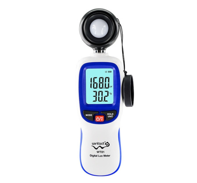 Цифровой люксметр + термометр 200000 Lux WINTACT WT81