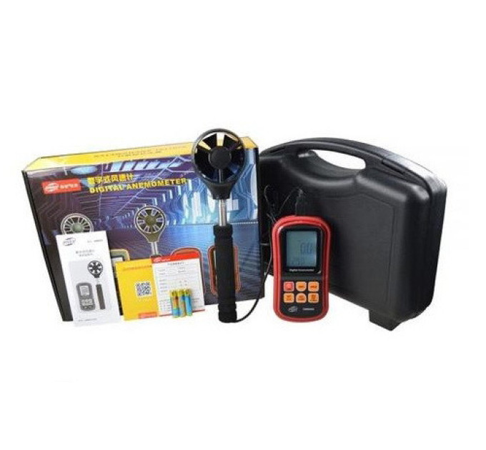Анемометр (измеритель потока воздуха) 0,3-45м/с, 0-45°C BENETECH GM8909