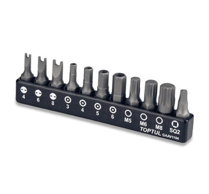 Набор бит для шуруповерта TOPTUL 1/4" 11ед. GAAV1104